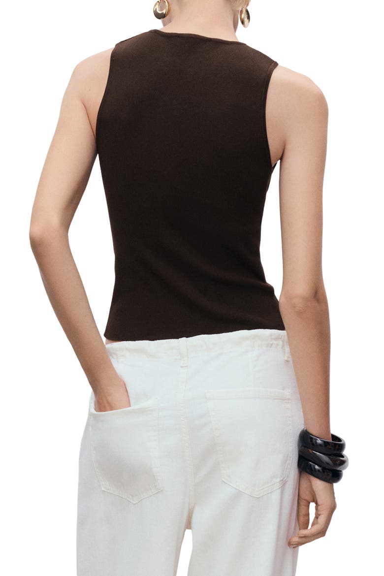 Sleeveless Sweater, Alternate, color, CHOCOLATE