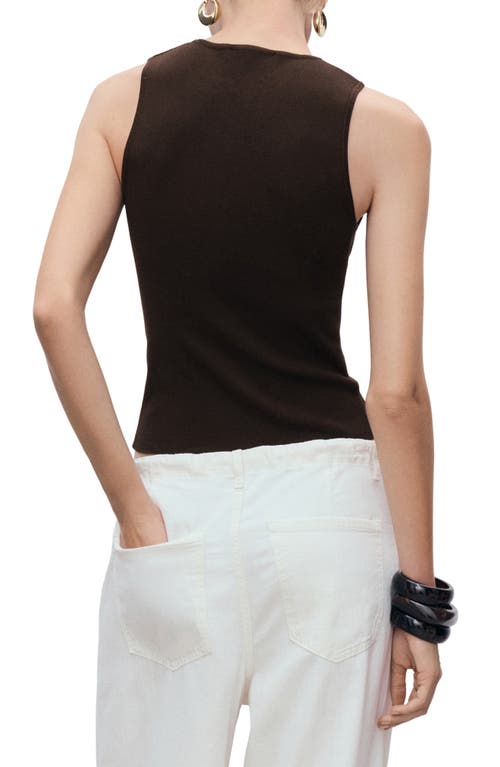 Mango Sleeveless Sweater In Brown
