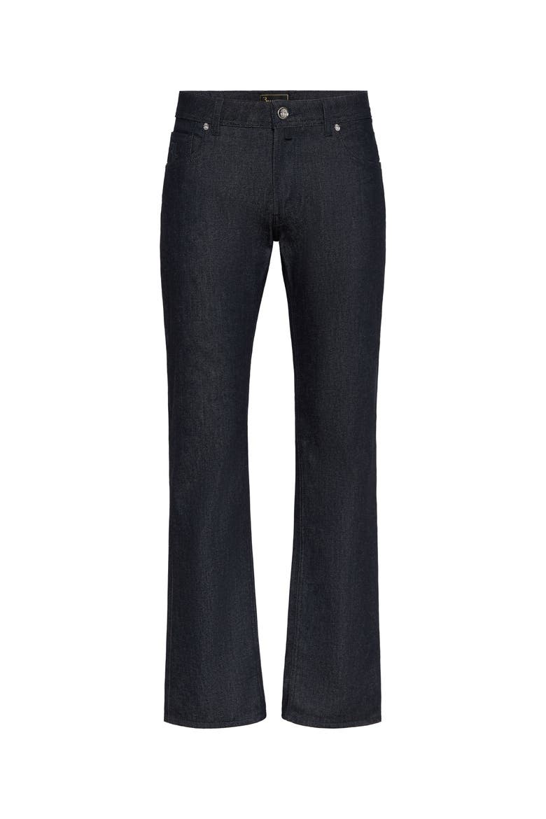 5 Pockets Regular Fit Jeans Men, Main, color, navy