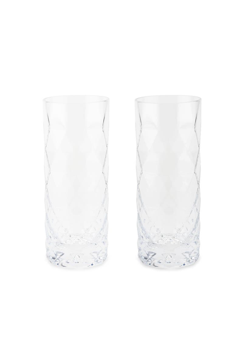 Viski Gem Crystal Highball Glasses Set of 2, Main, color, Clear