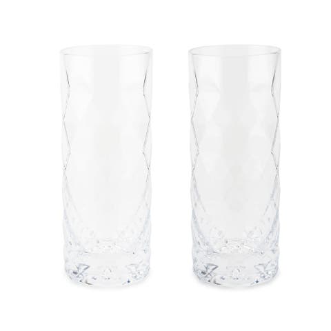 Gem Crystal Highball Glasses Set of 2