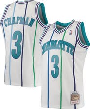 Mitchell & Ness Men's Mitchell & Ness Rex Chapman White Charlotte Hornets 1988/89 Hardwood Classics Swingman Jersey