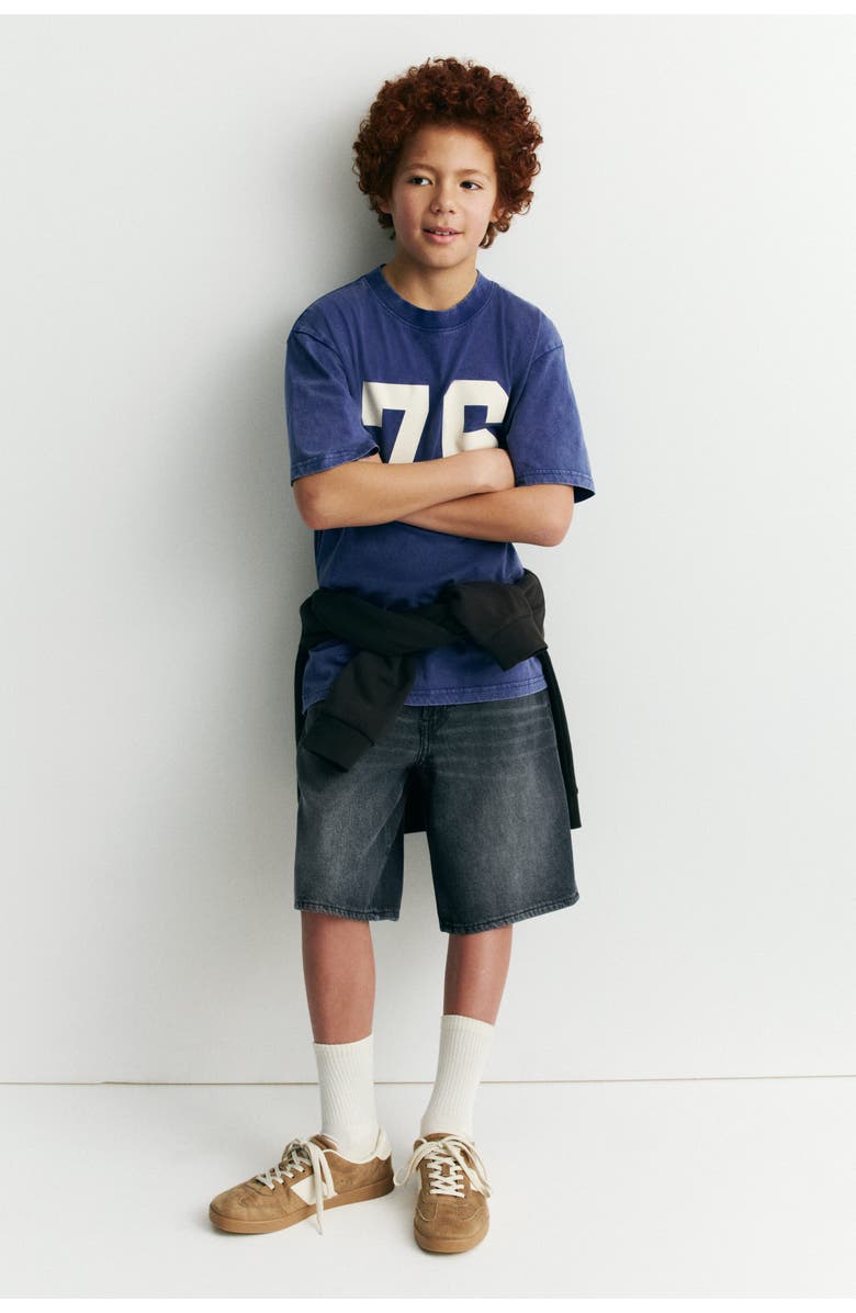 H&M 2-pack Loose Fit Denim Shorts, Alternate, color, 