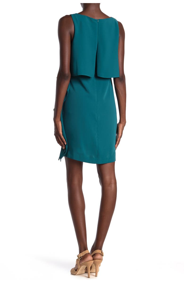 trina Trina Turk Junya Popover Ruffle Sheath Dress, Alternate, color, 