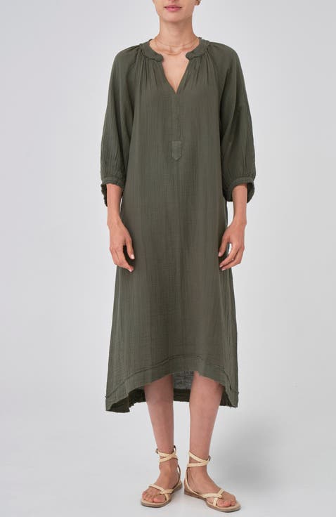 Gauze Dress with Pockets