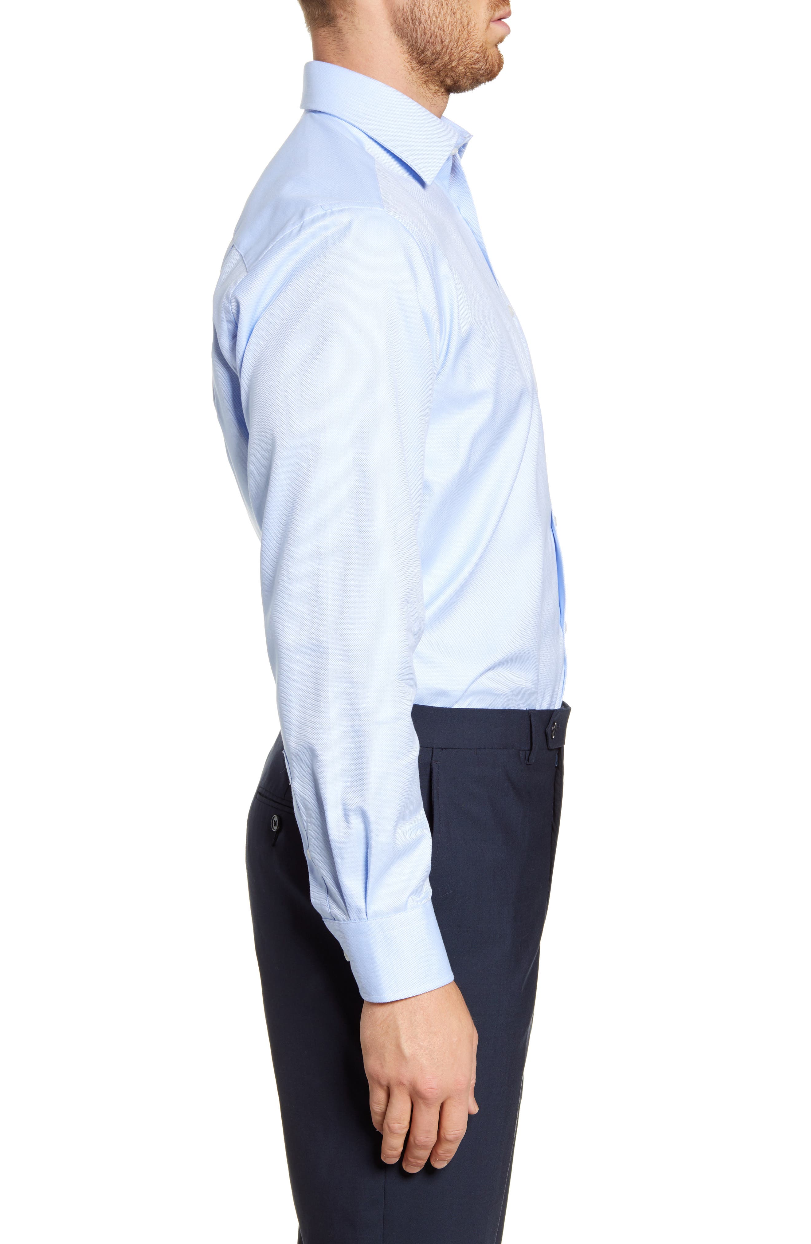 Мужские платья David Donahue Regular Fit Royal Oxford Dress Shirt — фото 4