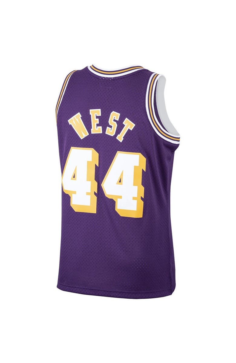 Mitchell & Ness Men's Mitchell & Ness Jerry West Purple Los Angeles Lakers Hardwood Classics Swingman Jersey, Alternate, color, 