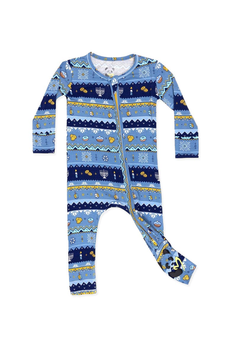 Baby Hanukkah Fair Isle Convertible Footie, Main, color, Hanukkah Fair Isle