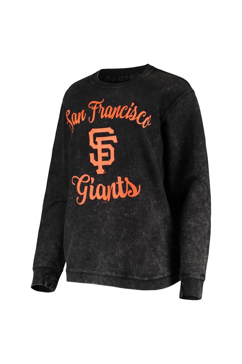 Women's G-III 4Her by Carl Banks Black San Francisco Giants Script Comfy Cord Pullover Sweatshirt, Alternate, color, Black