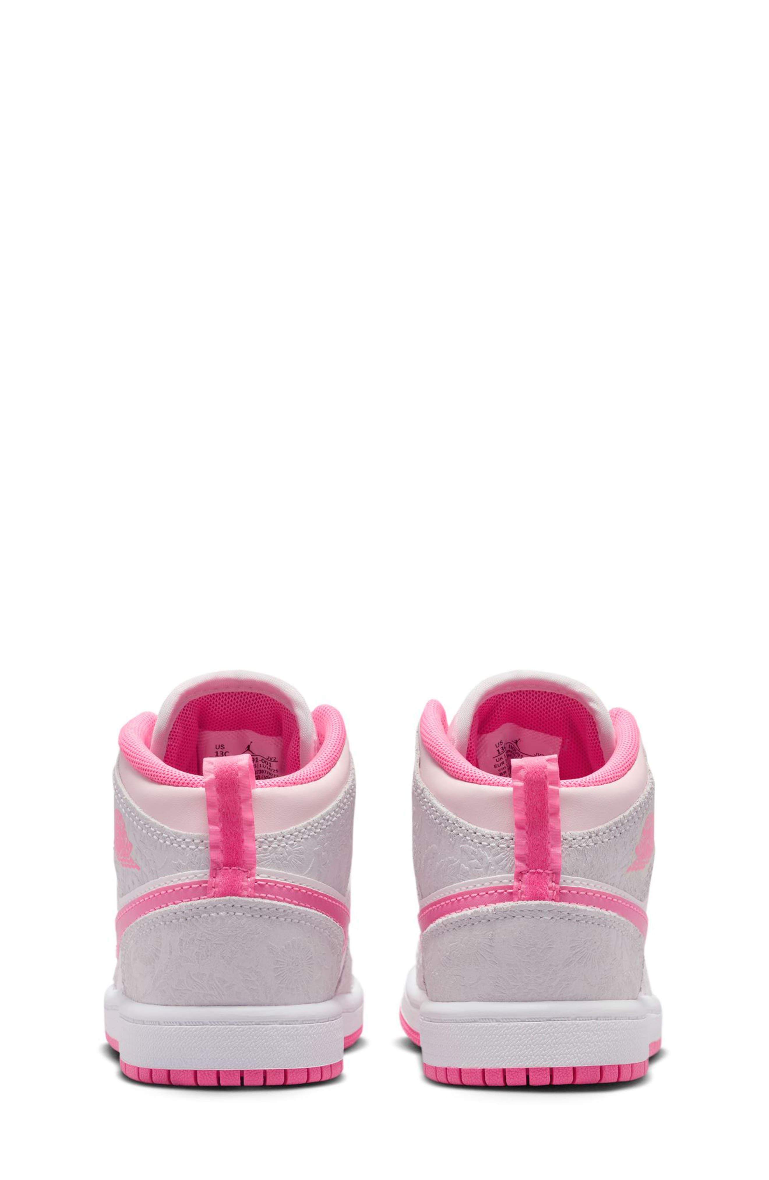 Jordan Kids' Air Jordan 1 Mid Sneaker, Alternate, color, 001 Vastgy/Pnkglw