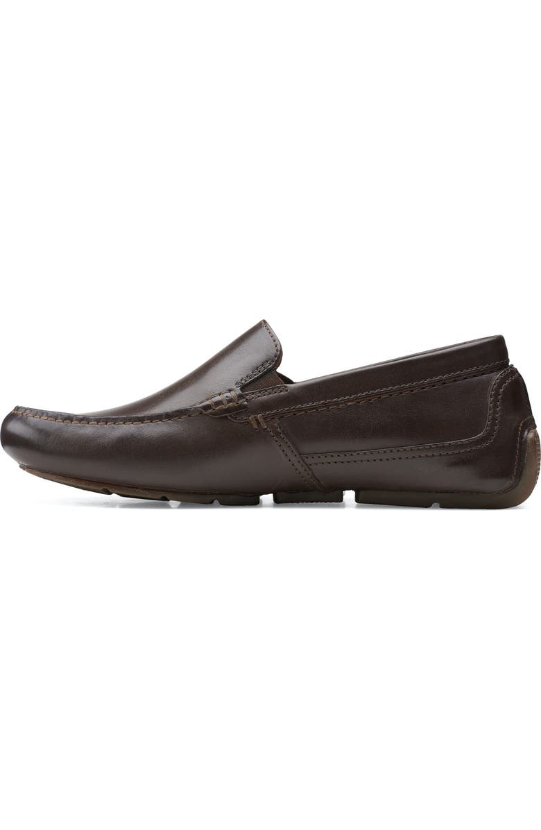 Clarks<sup>®</sup> Markman Plain Leather Loafer, Alternate, color, Dark Brown Leather