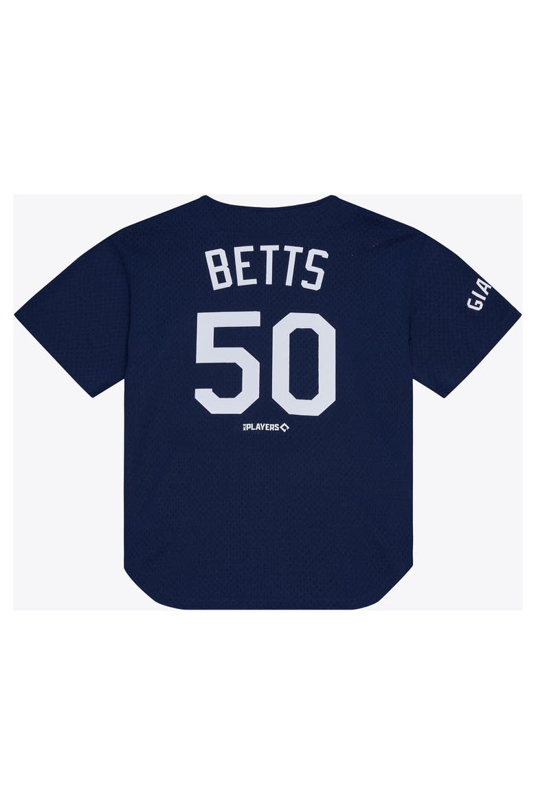 Men's Mitchell & Ness Mookie Betts Navy Los Angeles Giants Batting Practice Jersey, Alternate, color, Navy