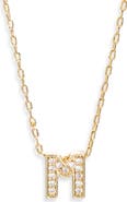 Nordstrom Pavé Cubic Zirconia Initial Necklace