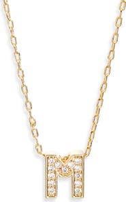 Nordstrom Pavé Cubic Zirconia Initial Necklace
