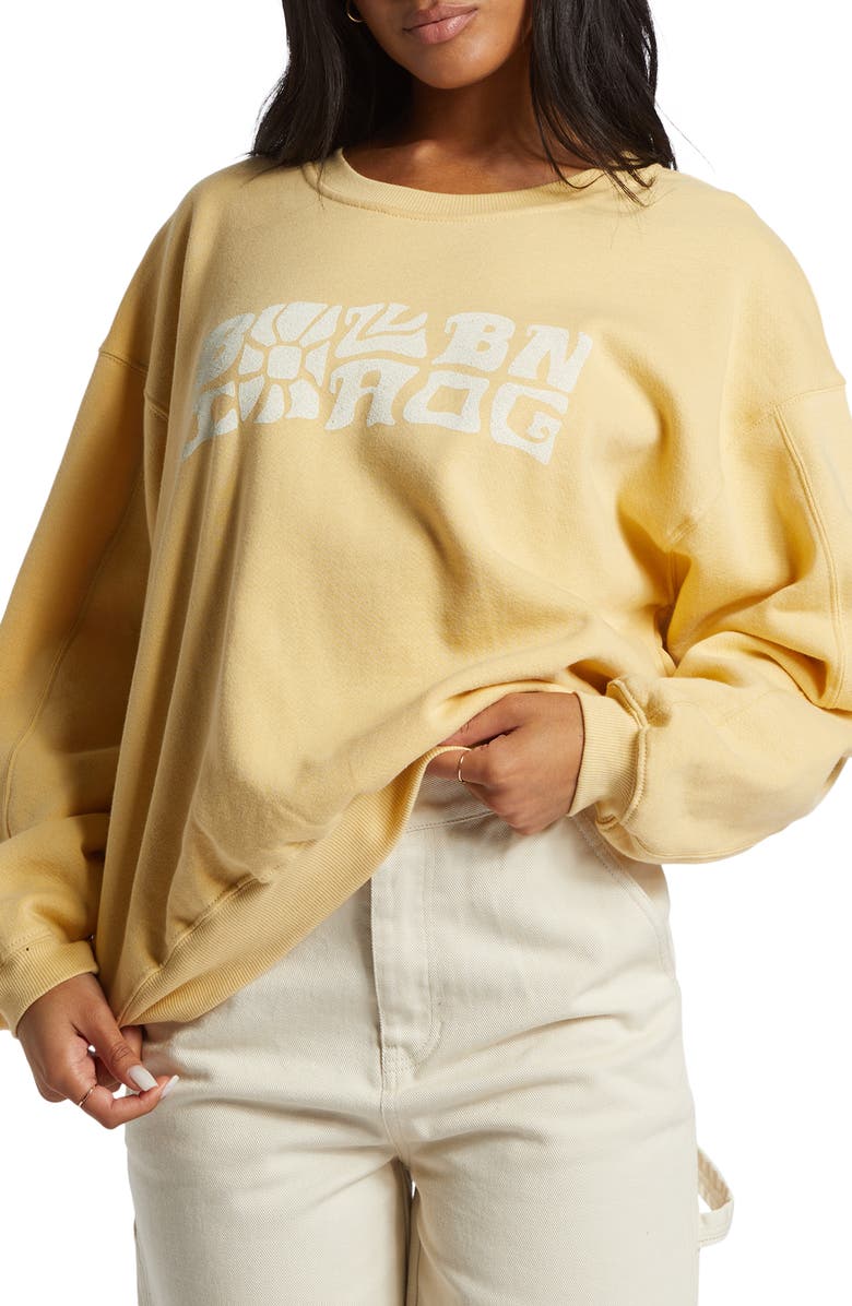 Billabong Twisties Kendall Graphic Cotton Blend Crewneck Sweatshirt, Main, color, 