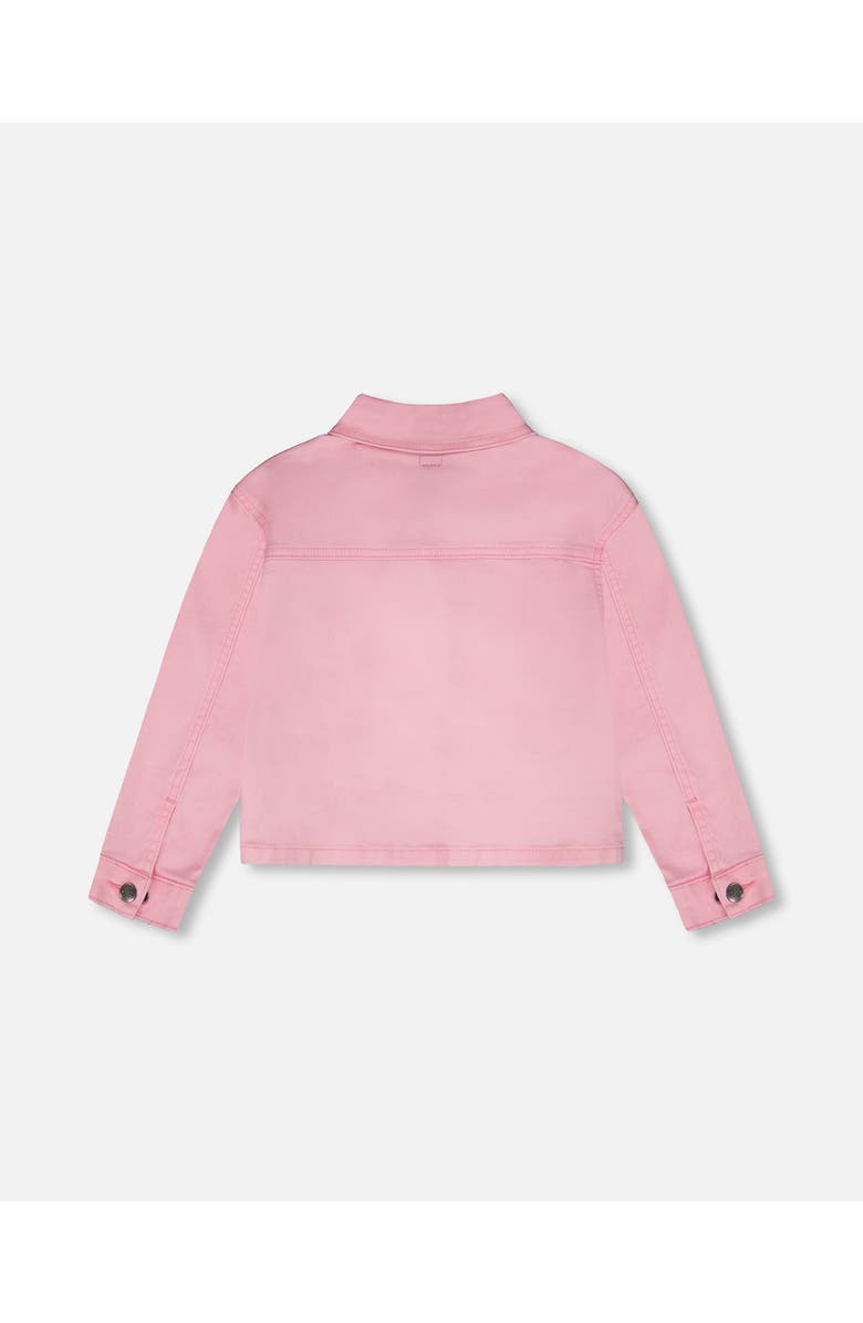 Deux par Deux Embroidered Patches Denim Jacket, Alternate, color, Pink