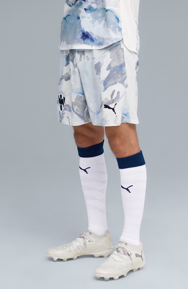 PUMA x KidSuper MTY Replica Performance Mesh Soccer Shorts, Alternate, color, Puma White-Deep Navy
