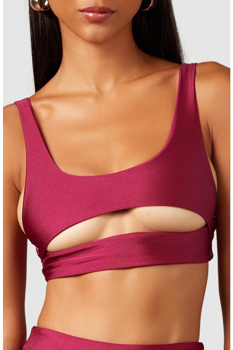 Lucky Bikini Top, Main, color, Berry