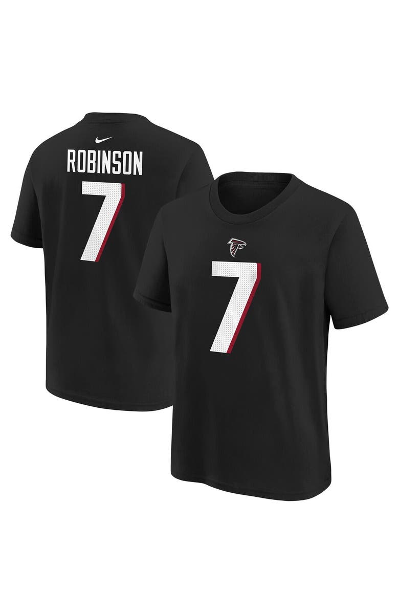 Nike Youth Nike Bijan Robinson Black Atlanta Falcons 2023 NFL Draft First Round Pick Player Name & Number T-Shirt, Main, color, Black