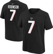 Nike Youth Nike Bijan Robinson Black Atlanta Falcons 2023 NFL Draft First Round Pick Player Name & Number T-Shirt