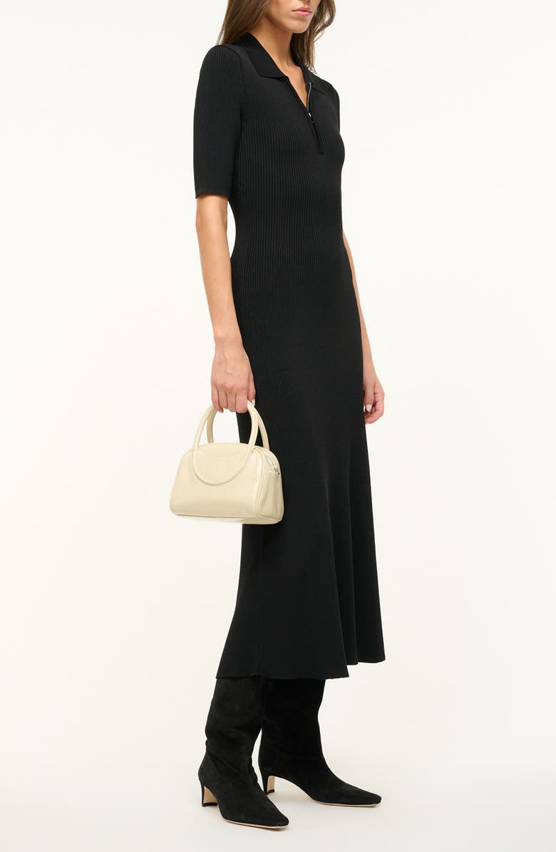 STAUD Mini Maude Top Handle Bowler Bag, Alternate, color, Cream