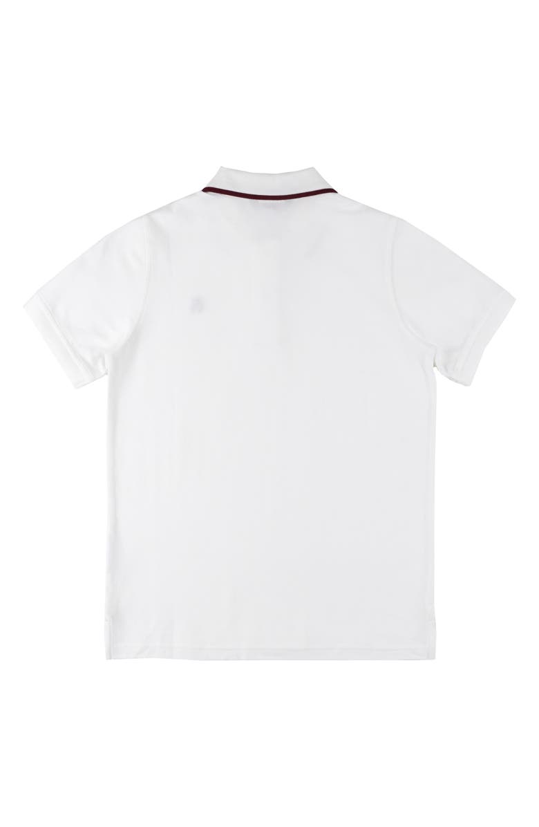 Brooks Brothers Kids' Tipped Stretch Cotton Piqué Polo, Alternate, color, White