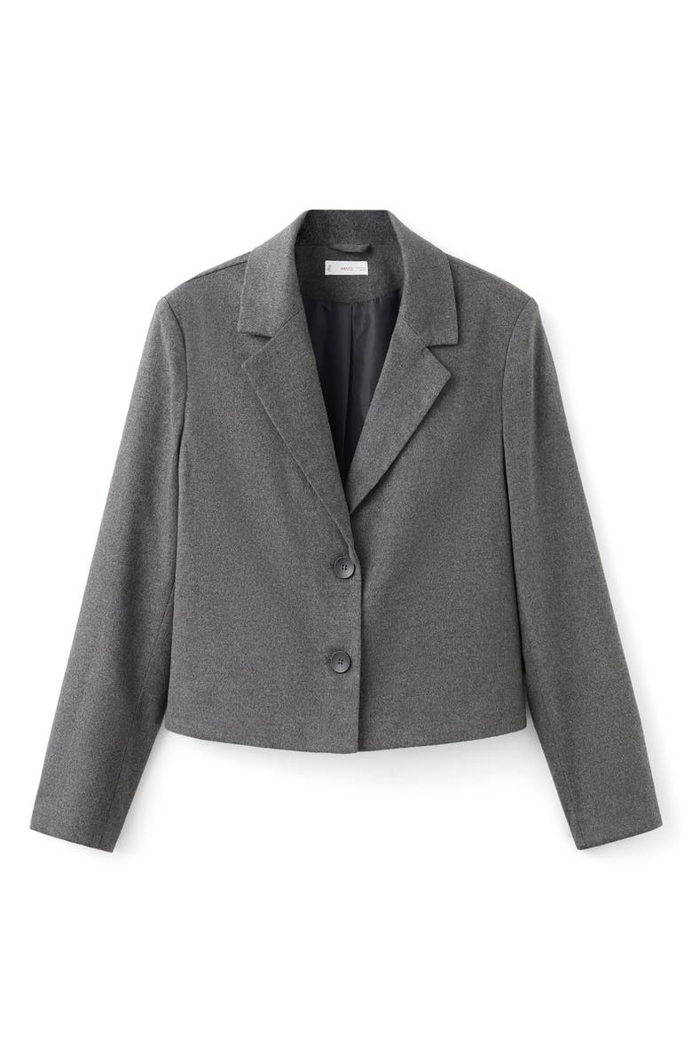 MANGO TEEN Short Blazer, Alternate, color, Grey