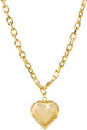 MARLYN SCHIFF Puffy Heart Charm Necklace