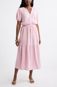 Caslon® Easy Linen Blend Midi Dress