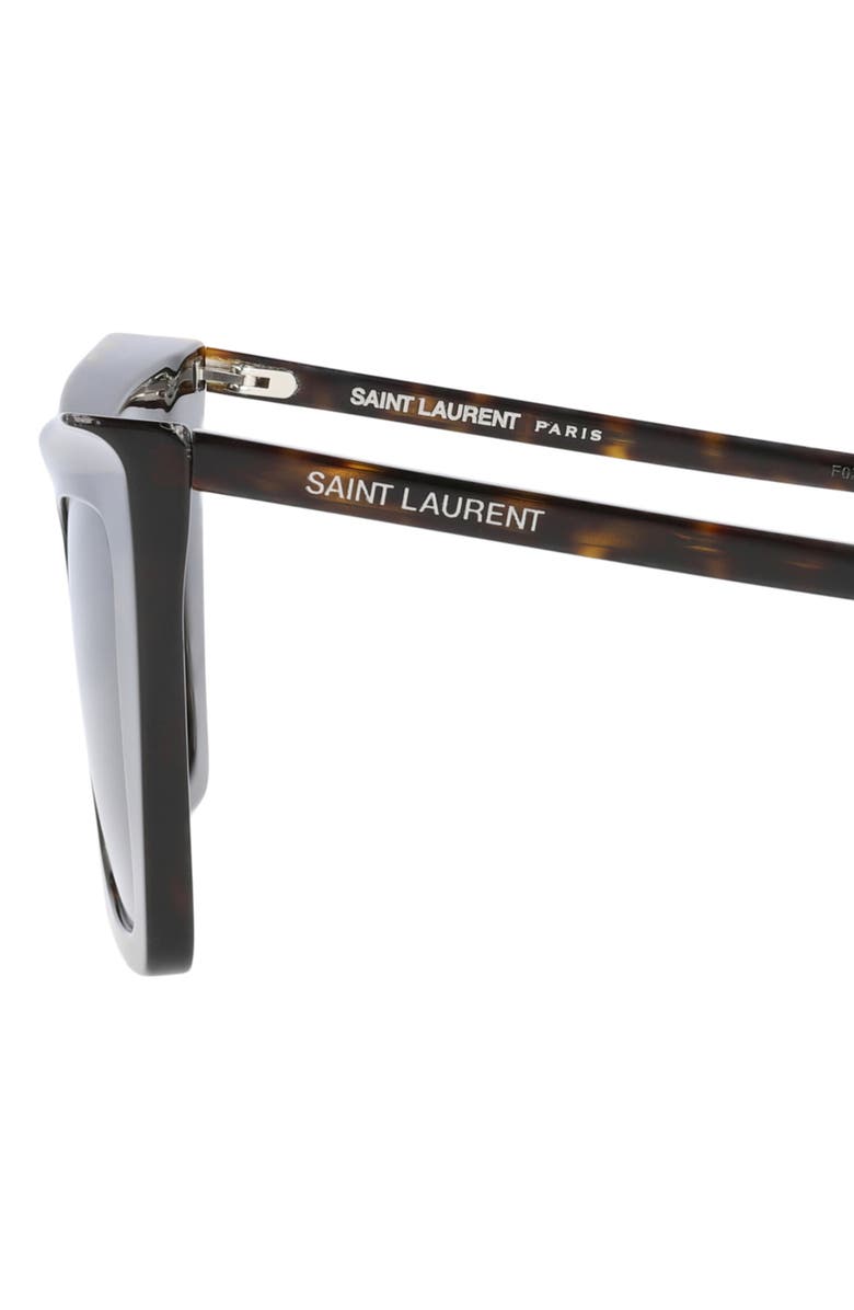 Saint Laurent 54mm Cat Eye Sunglasses, Alternate, color, Havana Havana Grey