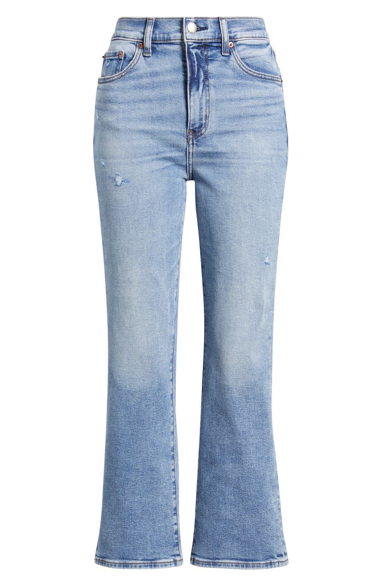 DAZE Shy Girl High Waist Crop Flare Jeans, Alternate, color, Pda