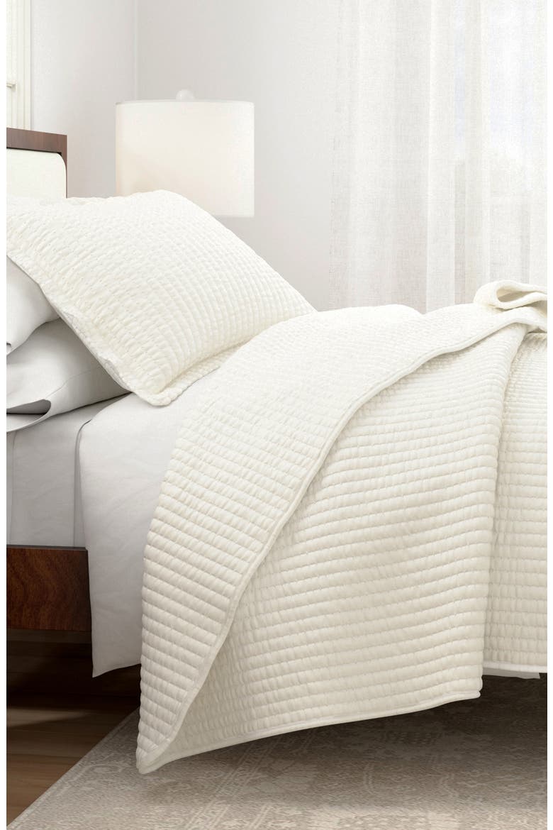 Channel Stitch Quilt Set, Alternate, color, WHISPER WHITE