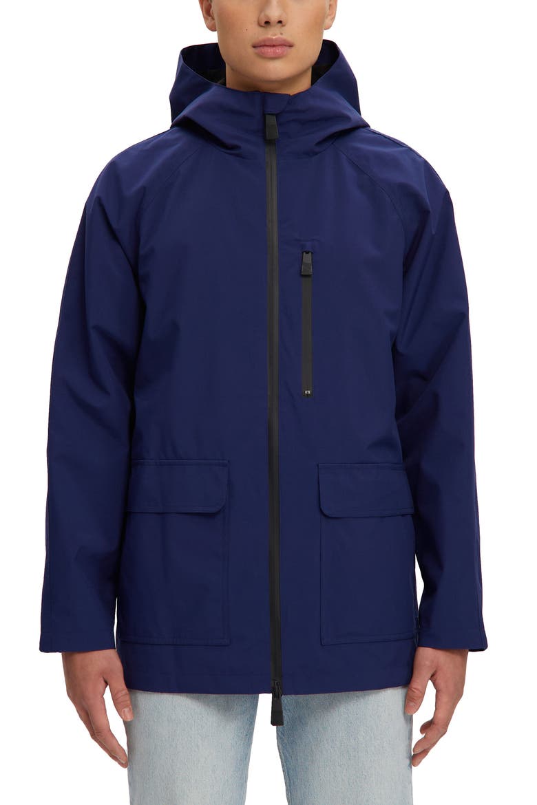 Oliver Water Resistant Hooded Jacket, Main, color, BELLWEATHER BLUE