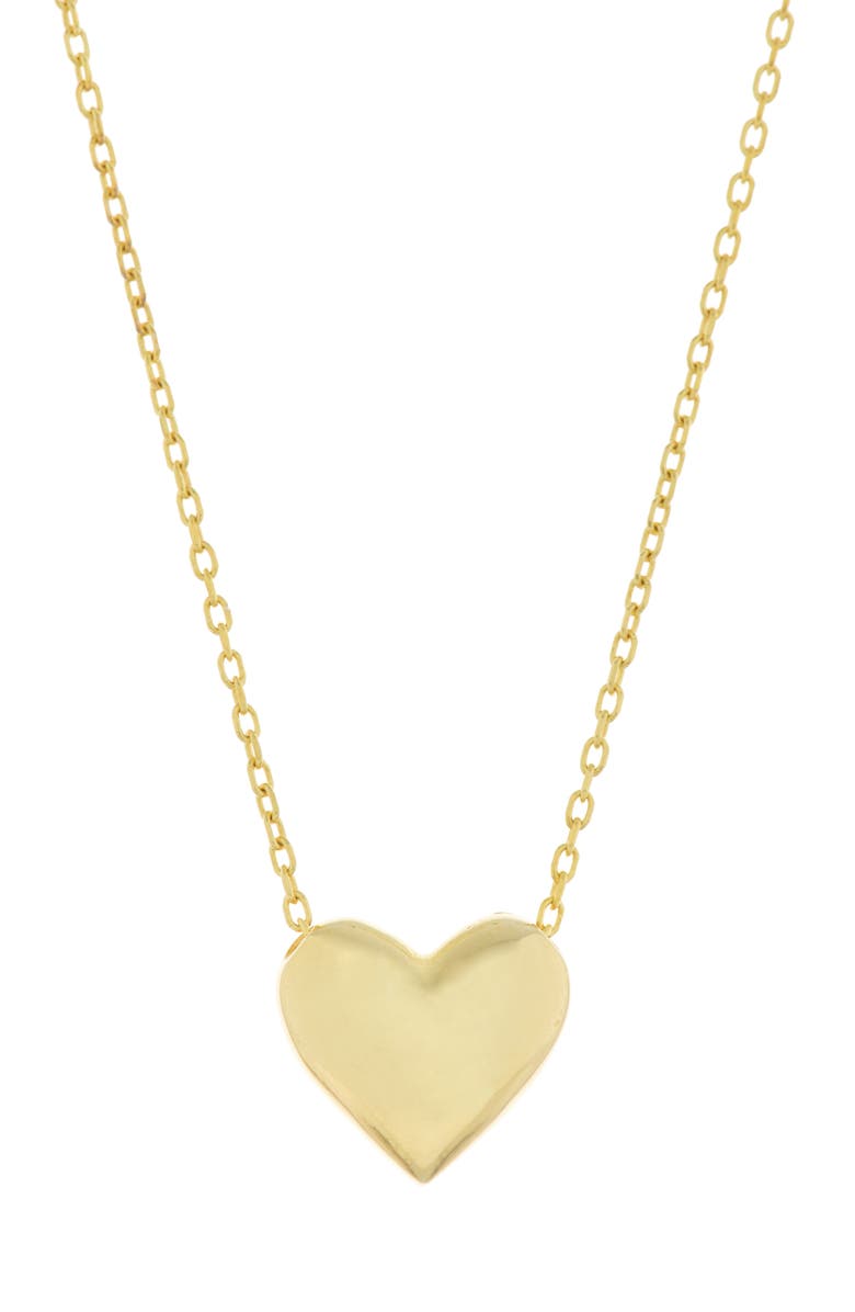 Argento Vivo Sterling Silver Bubble Heart Pendant Necklace, Main, color, Gold