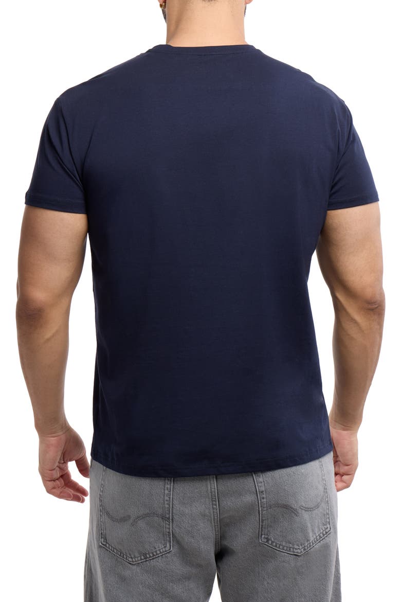 Split Neck T-Shirt, Alternate, color, NAVY