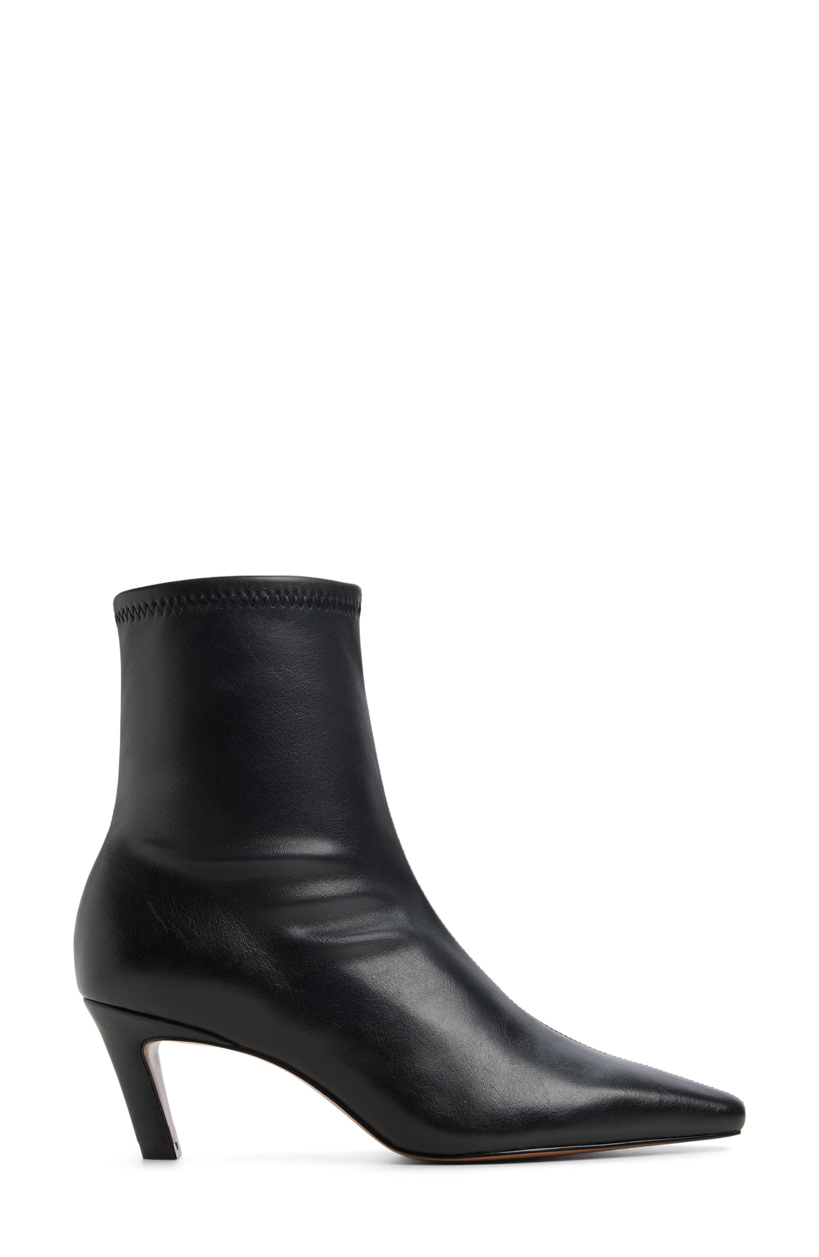 Alyonna Faux Leather Bootie, Alternate, color, BLACK