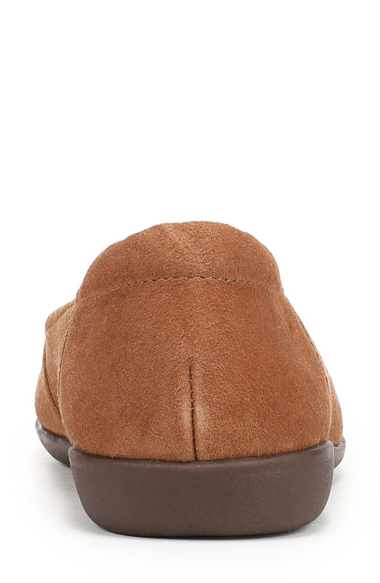 Flexy Leather Flat, Alternate, color, DARK CHESTNUT BROWN SUEDE