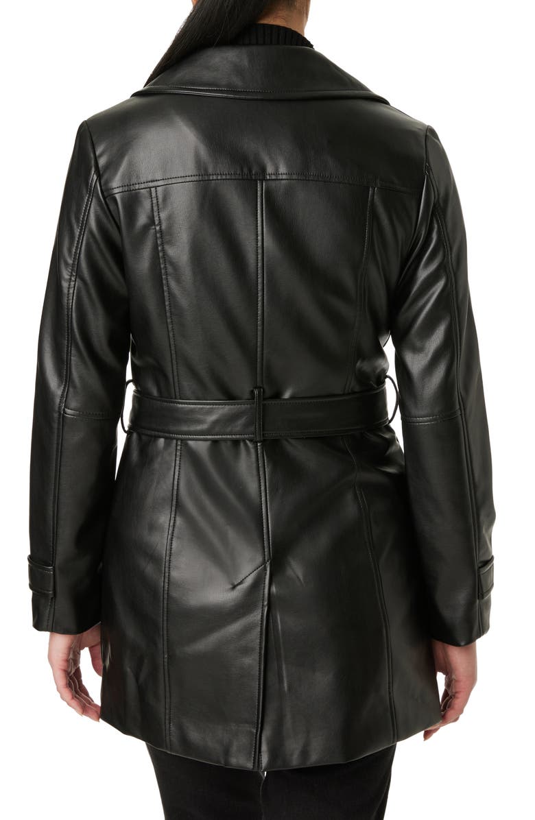Sanctuary Faux Leather Trench Coat, Alternate, color,