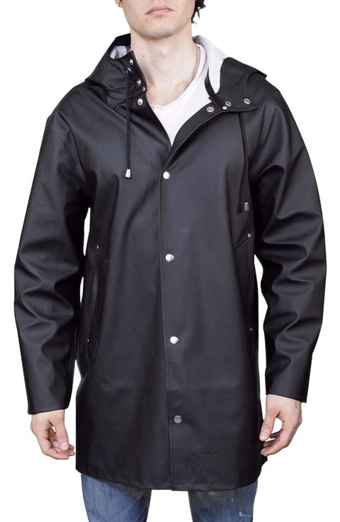 Waterproof Heavyweight Rubberized Hooded Raincoat