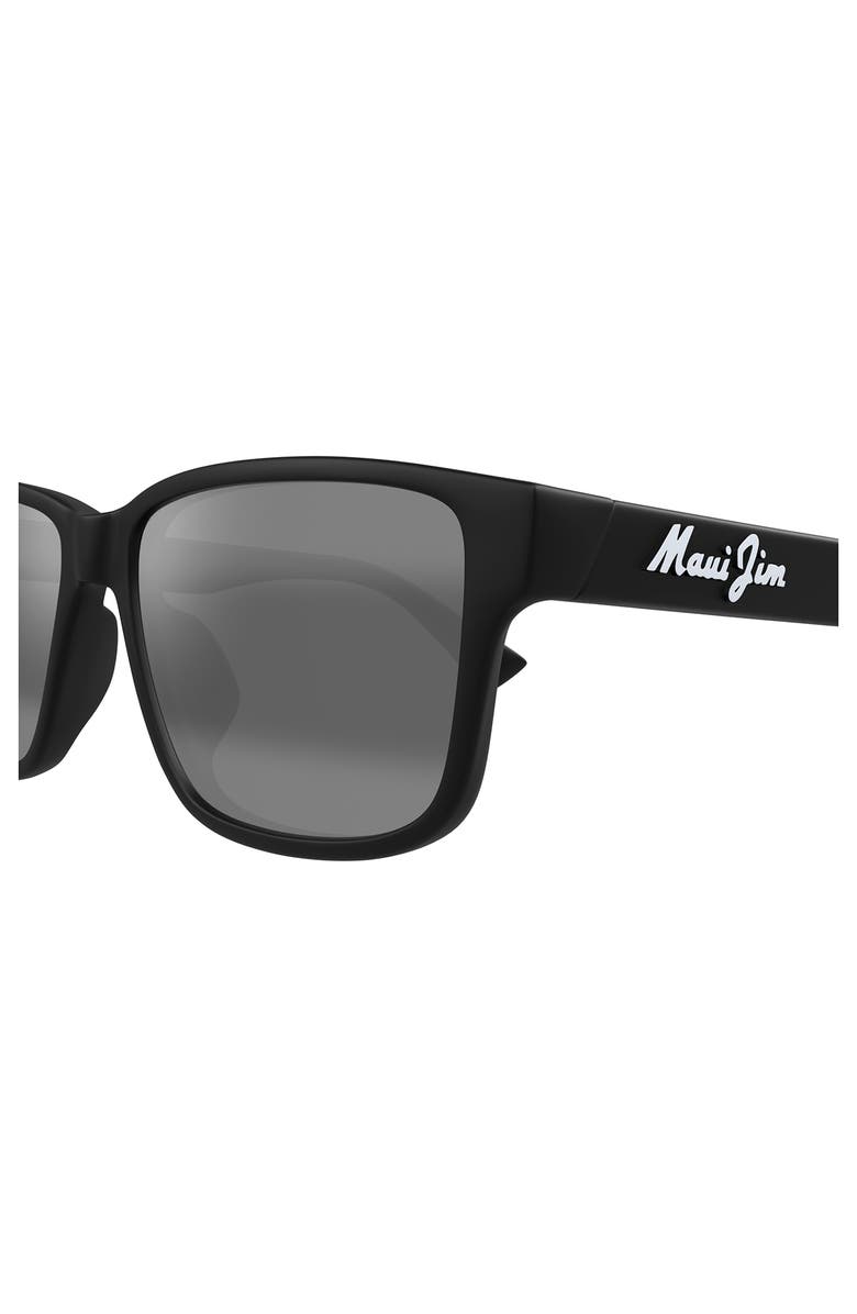 Maui Jim 58mm PolarizedPlus2<sup>®</sup> Rectangular Sunglasses, Alternate, color, Matte Black/ Neutral Grey