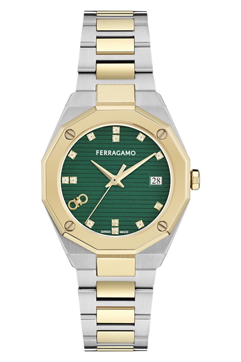 Edge Bracelet Watch, 34mm, Main, color, TWO TONE