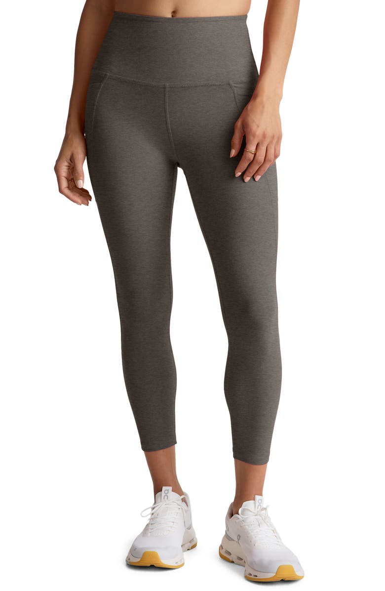 Beyond Yoga Space Dye Out of Pocket Side Pocket High Waist Capri Leggings, Main, color, 
