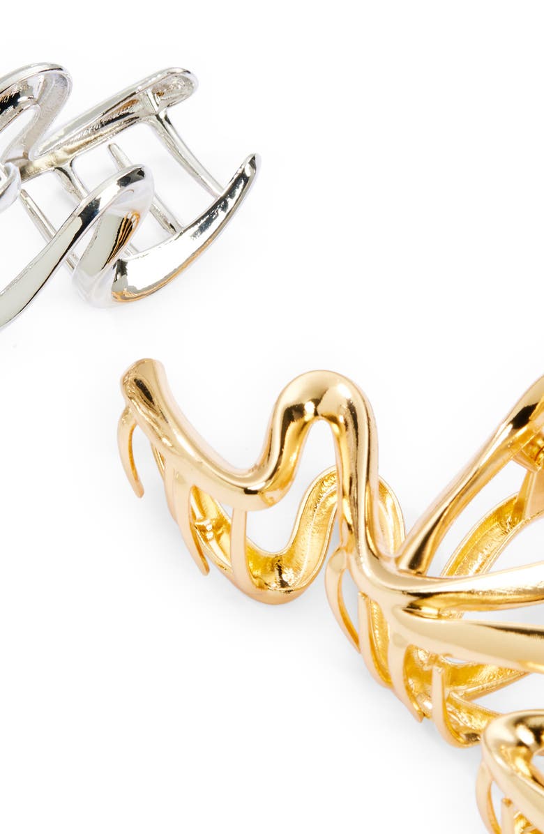 Tasha Assorted 2-Pack Metallic Jaw Hair Clips, Alternate, color, Gold Silver