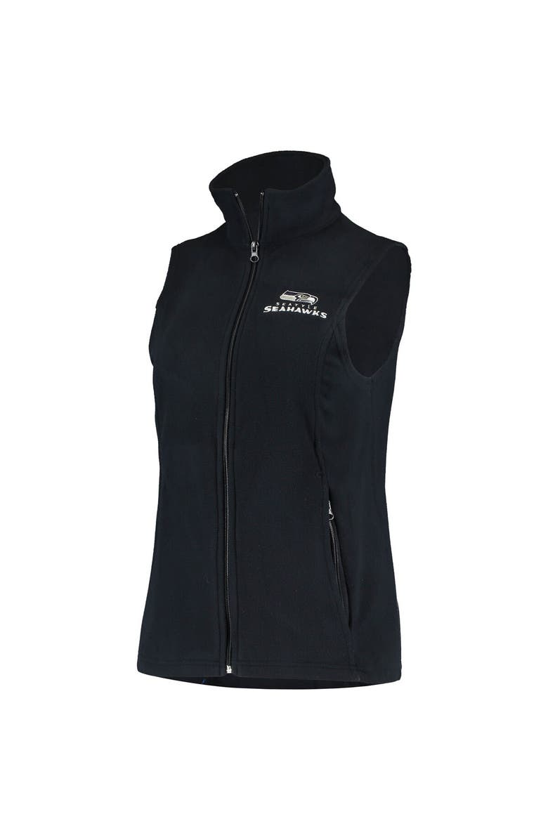DUNBROOKE Women's Dunbrooke Navy Seattle Seahawks Houston Fleece Full-Zip Vest, Alternate, color, 
