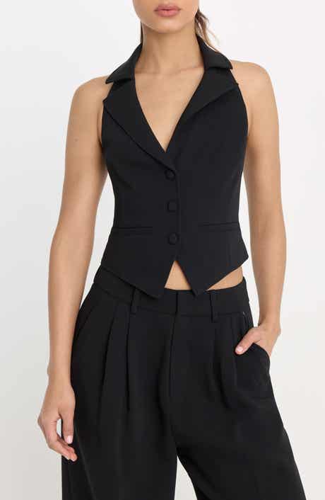 Good American Luxe Suiting Halter Vest