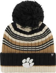 '47 Women's '47 Khaki Clemson Tigers Barista Cuffed Knit Hat with Pom