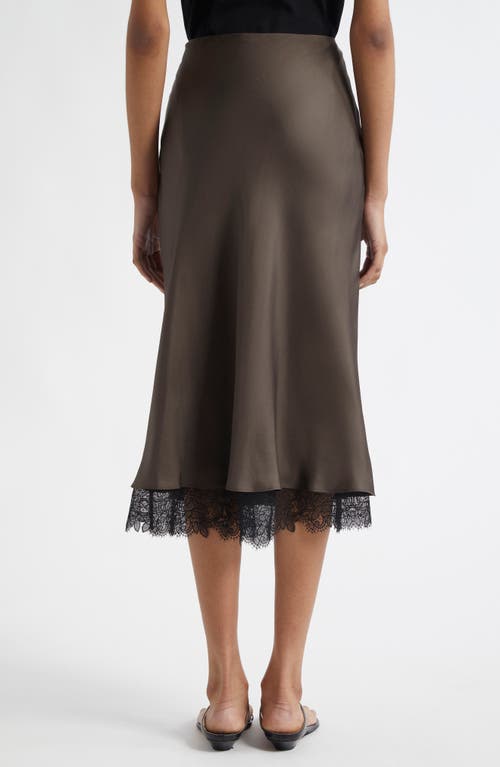 Rohe Lace-trim Midi Skirt In Earth