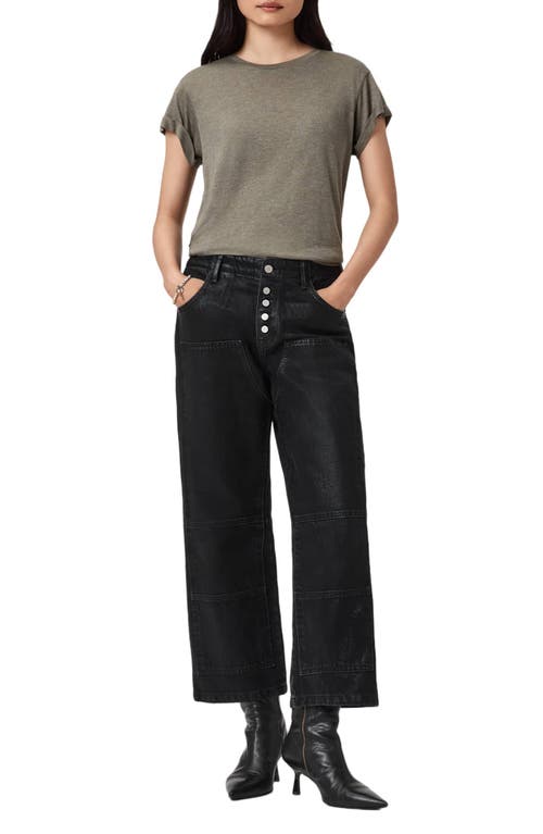 Allsaints Anna Shimmer T-shirt In Green