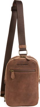 Johnston & Murphy Oil Tanned Leather Sling Bag