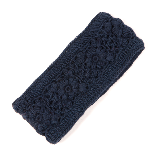 Nirvana Designs Flower Crochet Headband- Solids In Tweed